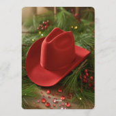 Invitation Red Christmas Cowboy Hat Bridesmaids Luncheon (Dos)