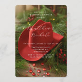 Invitation Red Christmas Cowboy Hat Wedding Shower (Devant)