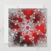 Invitation Red Christmas Holiday Party Winter Wonderland (Dos)