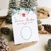 Invitation Red Christmas Père Noël Baby shower Draw Baby Jeu