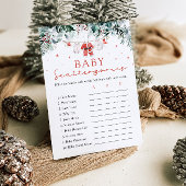 Invitation Red Christmas Père Noël Baby shower Scattergories