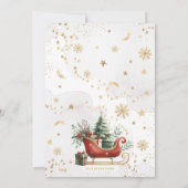 Invitation Red Christmas Sleigh | Un joyeux petit Baby shower (Dos)