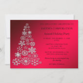 Invitation Red Christmas Tree Fête d'entreprise (Devant)