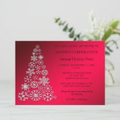 Invitation Red Christmas Tree Fête d'entreprise (Debout devant)
