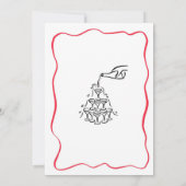 Invitation Red Coquette Hand Drake Engagement Party (Dos)