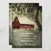 Invitation Red Country Barn | Matin à la campagne (Devant / Derrière)