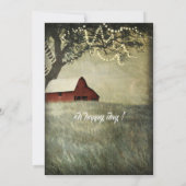 Invitation Red Country Grange | Country Morning fête d'annive (Dos)