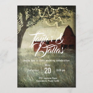 Invitation Red Country Grange Matin du pays