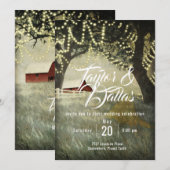 Invitation Red Country Grange | Matin du pays (Devant / Derrière)