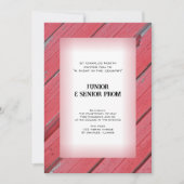 Invitation Red Country Grange Wood Junior / Senior Prom (Devant)