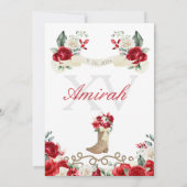 Invitation Red Cowgirl Princess Western Quinceañera (Dos)
