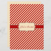 Invitation Red & Crème Holiday (Devant / Derrière)