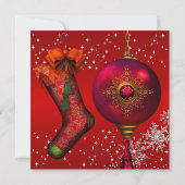 Invitation Red Crystal Snowflake Soirée de Noël 3 (Dos)