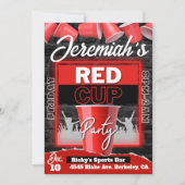 Invitation Red Cup Club | Flyer Style Grunge Anniversaire (Devant)
