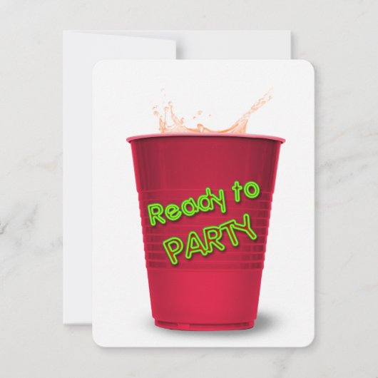 Invitation Red Cup Drink Party (Devant)
