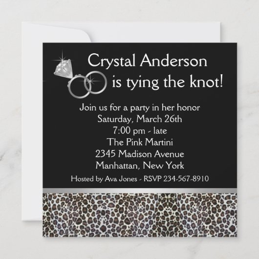 Invitation Red Damask Corset Leopard Bachelorette (Dos)