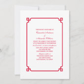 Invitation Red Deco Chic Wedding (Devant)