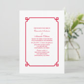 Invitation Red Deco Chic Wedding (Debout devant)