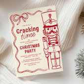 Invitation Red Doodle Nutcracker Christmas Holiday Party