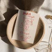 Invitation Red Draen Jingle & Mingle Christmas Père Noël Part