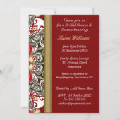 Invitation Red Eastern Love Bohemian Fête des mariées (Dos)