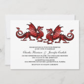 Invitation Red Elegant Dragon Wedding (Devant)