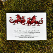 Invitation Red Elegant Dragon Wedding