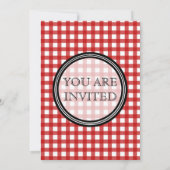 Invitation Red En vichy (Dos)