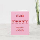 Invitation Red Espresso Martini Serez-Vous Ma Femme D'Accueil (Devant)