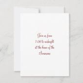Invitation Red et Gold Love Design (Dos)