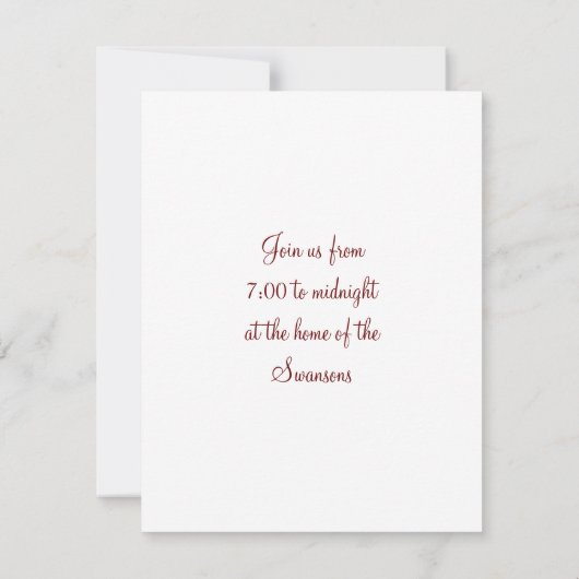 Invitation Red et Gold Love Design (Dos)