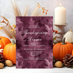 Invitation Red Fall quitte Thanksgiving Dîner