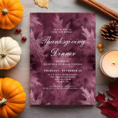 Invitation Red Fall quitte Thanksgiving Dîner