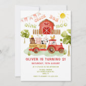 Invitation Red Farm Animaux 2ème anniversaire (Devant)