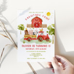 Invitation Red Farm Animaux première fête d'anniversaire Invi<br><div class="desc">Red Farm animaux première fête d'anniversaire Invitation. Invitation à la fête d'anniversaire pour les enfants. Éléments correspondants disponibles.</div>