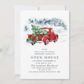 Invitation Red Farm Truck NOËL VACANCES OPEN HOUSE (Devant)