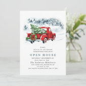 Invitation Red Farm Truck NOËL VACANCES OPEN HOUSE (Debout devant)