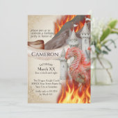 Invitation Red Fire Dragon et Castle Imaginaire Party (Debout devant)