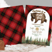 Invitation Red Flannel Wild One Lumberjack 1er anniversaire