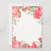 Invitation Red Floral Surprise 80e anniversaire Parties scint (Dos)