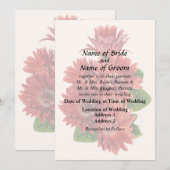 Invitation Red Gerbera Daisies (Devant / Derrière)