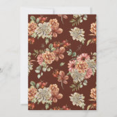 Invitation Red Gerbera & White Dahlia Baby shower virtuel (Dos)