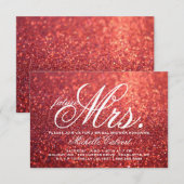 Invitation - Red Glit Fête des mariées future Mme. (Devant / Derrière)