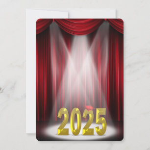 Invitation Red & Gold 2025 Graduation en vedette