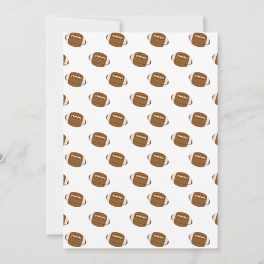 Invitation Red Gold Black Football à mi-temps fête d'annivers (Dos)