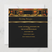 Invitation Red Gold Black Stainglass 40e fête d'anniversaire (Dos)