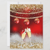 Invitation Red Gold Champagne Friendsmsmans Christmas Party (Dos)