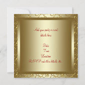 Invitation Red Gold Corporate Christmas Party (Dos)