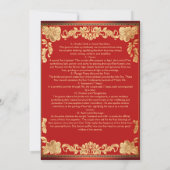 Invitation Red gold elephants Indian wedding rituals program (Dos)