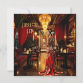 Invitation Red Gold Fabo Art déco robe Ethnic Femme (Devant)